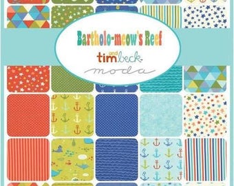 Bartholo-meow's Reef Tim & Beck charm pack moda fabrics OOP HTF
