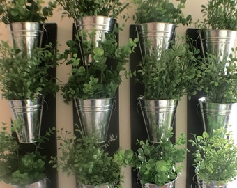 Jardinière en mur intérieur (une ligne de 3 pots)