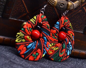 Vintage style earrings Chinese style earrings handmade earrings