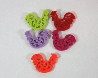 Embellishments/applique/subjects felt hen