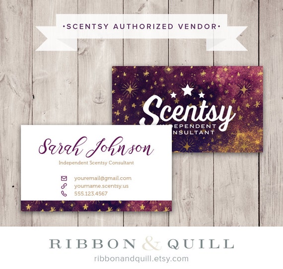 Authorized Scentsy Vendor Scentsy Galaxy Business Card