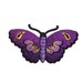 Violet Purple Butterfly Patch - Moth Applique - Embroidery - Iron on, Sew on - Insect Motif - Fabric Decoration - 8.5 x 4.5 cm (M/10-2)