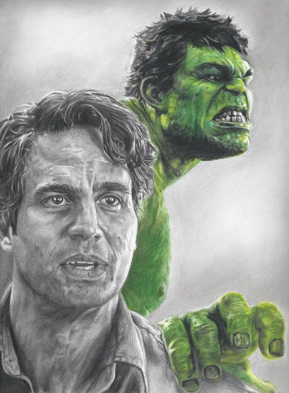 Drawing of Hulk / Bruce Banner Mark Ruffalo from Avengers