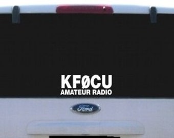 Amateur Radio Call Sign Vinyl Decal