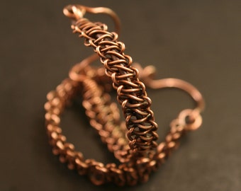 Antique Copper Hoop Earrings, Copper Hoop, Copper Hoop Earrings, BoHo Copper Hoop Earrings, Boho Chic Earrings, Copper Jewelry (Ref #1791)