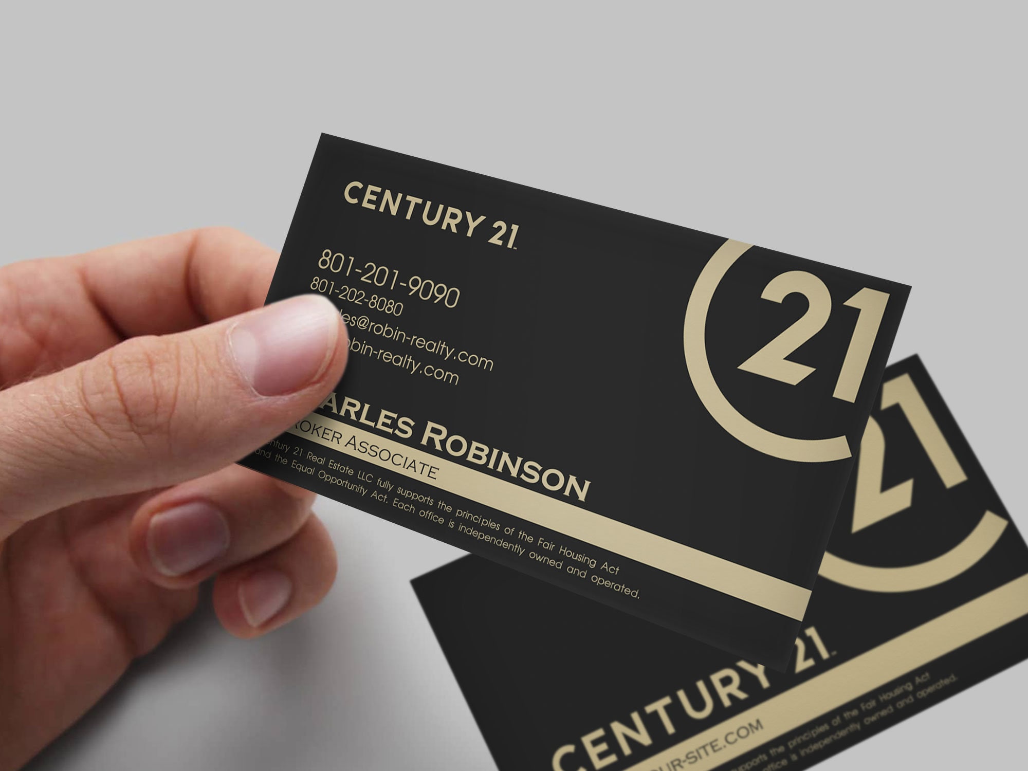 Century 21 New Rebrand Business Card Custom Design