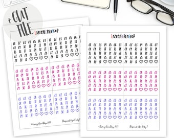 Number Stickers, Number Planner Stickers, Header Stickers, Dated Stickers, Bullet Journal Stickers, Day Stickers, Bullet Stickers, Printable