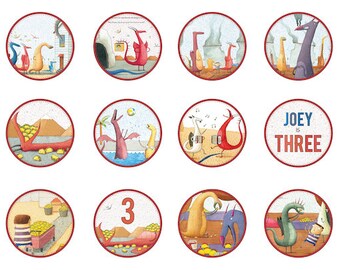 Dragons Love Tacos Cupcake Toppers - DIGITAL FILES