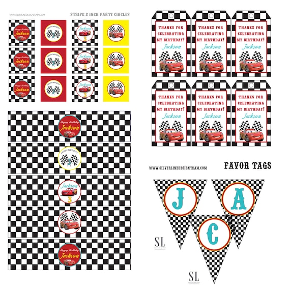 Items similar to DISNEY CARS printable party package on Etsy