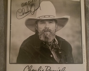 Autographed photo of Charlie Daniels with certificate of authenticity