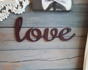 Love cutout, Love Sign, Love Wall Art, Love Sign, Love Word Sign, Word Sign, Wood Love Sign, Bedroom Decor, Love Sign