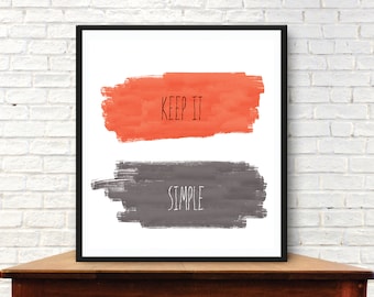 Keep it Simple - Recovery Poster - Digital Download