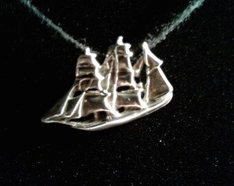 Antiqued Sterling Silver Clipper Ship Charm