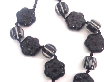 Handmade vintage necklace- Inspirational jewelry/ made of porcelain beads - Free Shipping