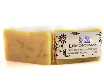 Lemongrass Calendula Handcrafted Soap with Coconut Milk - Vegan Soap - Essential Oil Soap - Artisan Soap