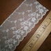 3 yd. length Antique cotton embroidered net lace 2 1/4" wide flowers and bows