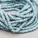 Light Blue Java Glass Donut Beads 3x6mm Rondelle 164 Beads on 24" Strand SKU-GRLS-3