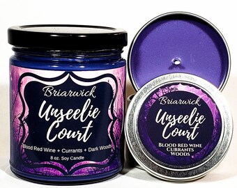 Unseelie Court Candle- Faerie Inspired- Soy Vegan Candle