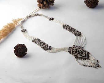 Seed Bead Necklace Long