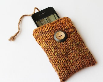Hazelnut Brown iPhone Sock or iPod Touch Case for iPhone 5, iPhone 4 or iPod Touch