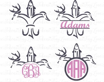Hunting Life Fleur De Lis SVG Design for Silhouette and other craft cutters (.svg/.dxf/.eps/.pdf)