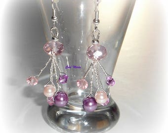 GORGEOUS Pink Purple SPARKLE earrings