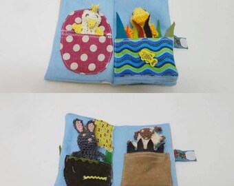 Finger Puppet book, 4 Animal Finger Puppets, Puppet booklet, Imaginative play