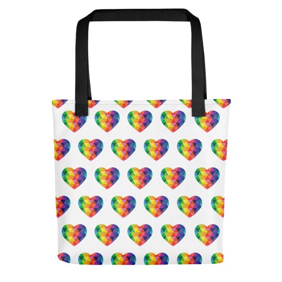 Valentines Tote Bag - Tote Bag - Carry Bag - Book Bag - Hearts Tote - Grocery Bag - Valentines Gift - Cute Bag - Purse