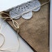 Burlap Banner DIY Kit Burlap Pendants Natural Jute Burlap Fabric Pennants Banner Kit Burlap Bunting Kit Garland DIY Banner Kit Party Bunting