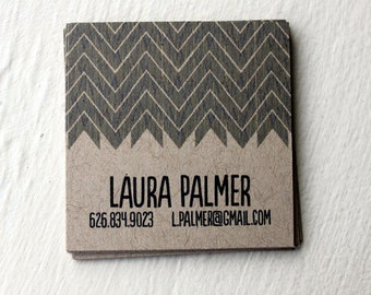 Chevron Calling cards on Kraft