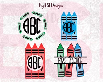 Download Crayons Crayon SVG DXF PNG Eps Cut Files Back to School