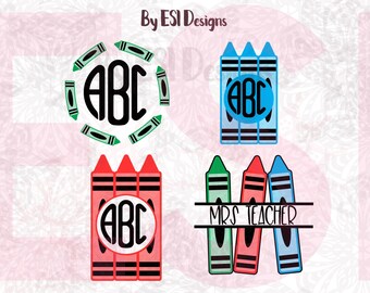 Download Crayons Crayon SVG DXF PNG Eps Cut Files Back to School