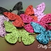 Glitter Fabric Butterflies, Sparkle Butterfly Packs, Butterfly Topper, Glitter Fabric Shape, die cut butterfly, Die Cut Craft Embellishments