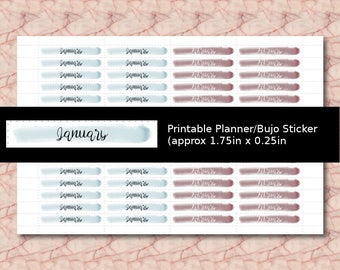Printable Planner Sticker / Bujo Sticker - Month Stickers for your planner / bullet journal