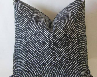 Chevron Pillow, Zig Zag Pillow, Black White Pillow, Premier Prints Cameron, Black Pillow Cover, Decorative Pillow, Designer Pillow Cover