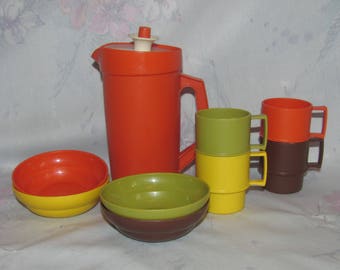 Lot De 4 Boîtes Tupperware Vintage - Années 70 - Bel état