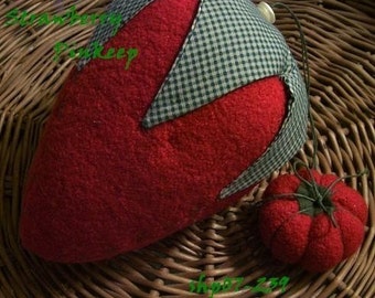 PDF E Pattern INSTANT DOWNLOAD Reverse Strawberry Pincushion