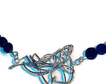 lapis lazuli and sterling silver necklace