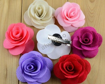 Flower Hair Clip , Rose Hair Clip , baby shower gift, hair clips for girls