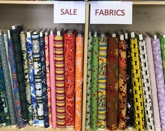 SALE - 100% Cotton Quilting Fabrics By The Yard