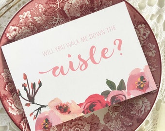 Walk Me Down Aisle Proposal Card, Will You Walk Me Down The Aisle Card, Wedding Day Card, Walk Me Down Aisle Card, Down The Aisle Mom