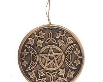 Large Bronze Triple Moon Plaque