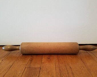 Primitive Vintage Treen Wooden Rolling Pin Lots of Character