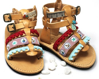 Handmade shoes baby leather,sandals Greek, new dad gift from baby, gladiator sandals toddler,little girl gifts, slip on shoes, shoes pattern