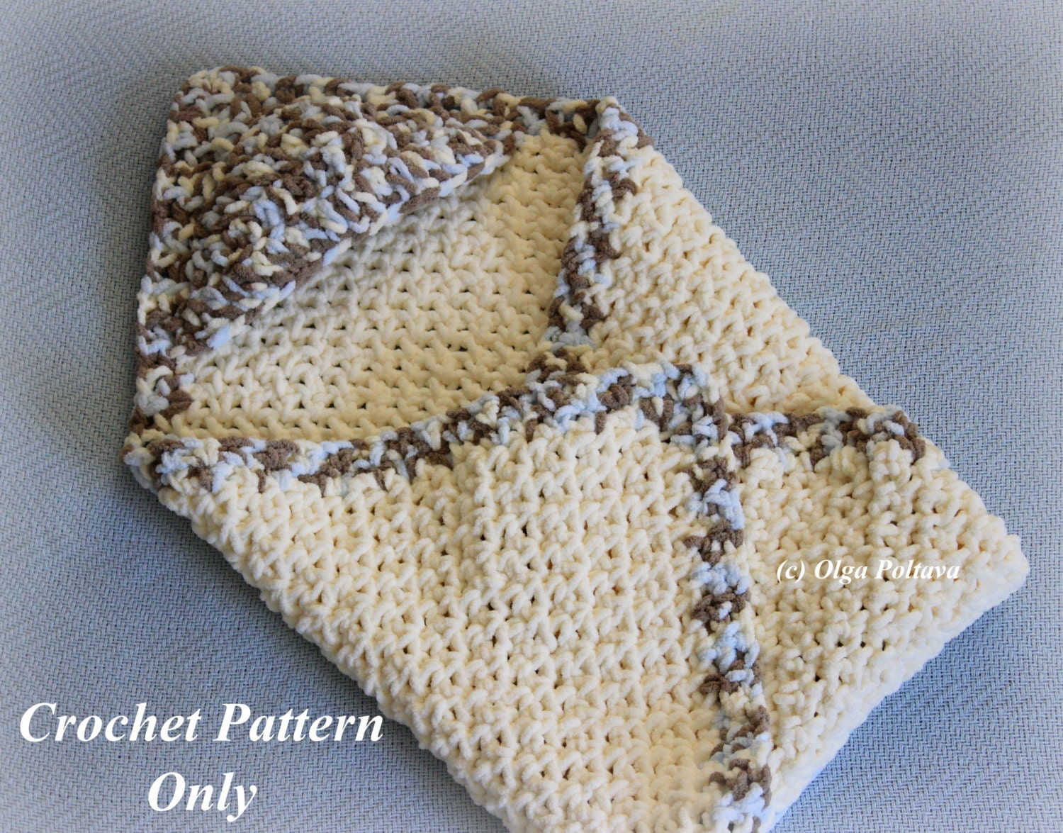 Download Hooded Baby Blanket Crochet Pattern Easy to Make Bernat Baby