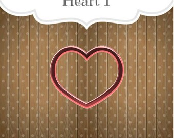 Heart 1 Cookie Cutter, Heart Cookie Cutter