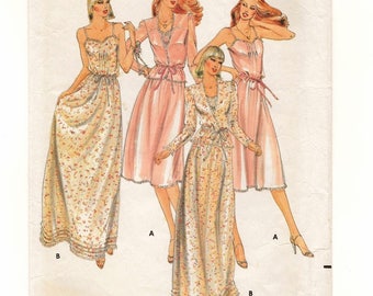 An Trousseau-Style Cami Gown/Dress and Long Sleeve Cardigan-Style Cover/Jacket Pattern for Women: Size 8, Bust 31-1/2" • Butterick 3911