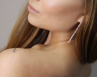 Long Sterling Silver Earrings