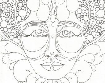 Clown coloring page | Etsy