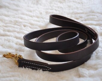 Custom Made 6 by 1 Leather Dog Lead FREE Name Personalized Leash
